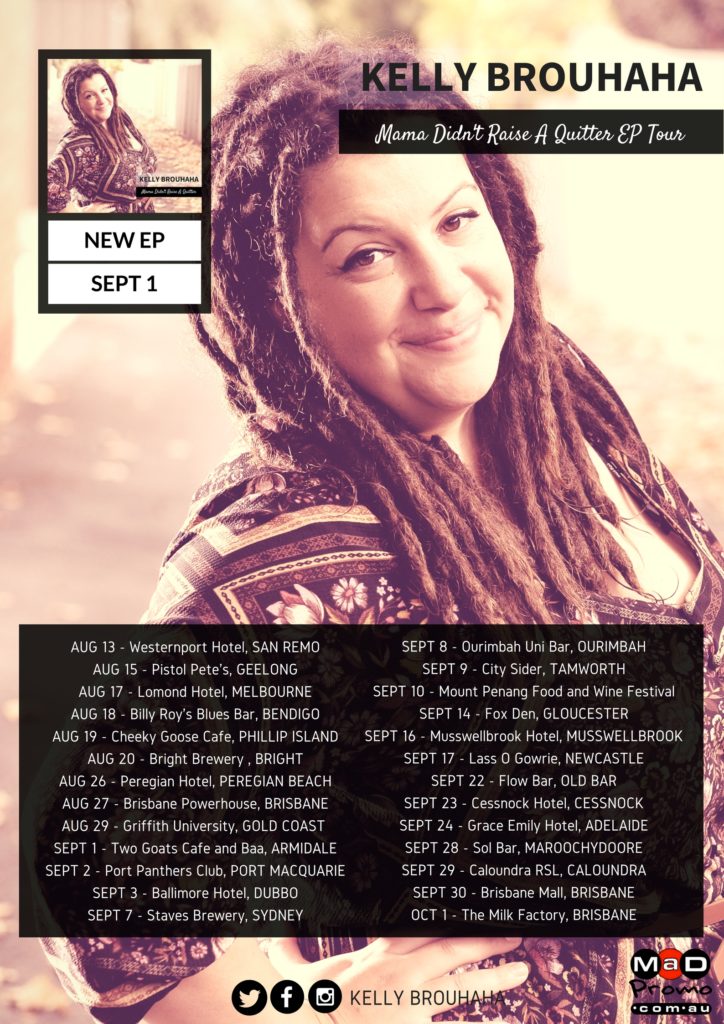 Kelly Brouhaha tour poster