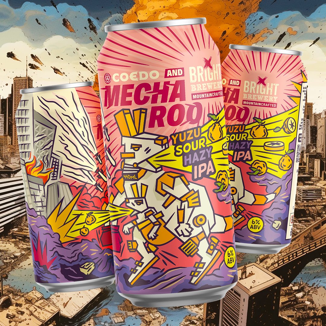 Mecharoo Yuzu Sour Hazy IPA - Bright Brewery | MountainCrafted Beer | Bright