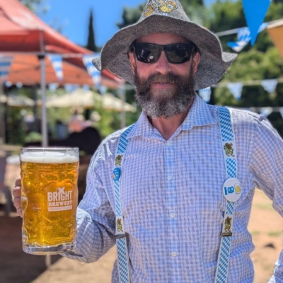 Bright Brewery 1L Stein Glass